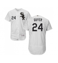 Chicago White Sox #24 Brandon Guyer White Home Flex Base Authentic Collection Baseball Jersey