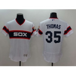 Men Chicago White Sox #35 Frank Thomas Majestic white Flexbase Authentic Cooperstown Player Jersey