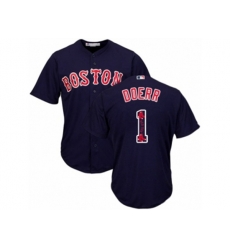 Boston Red Sox #1 Bobby Doerr Authentic Navy Blue Team Logo Fashion Cool Base MLB Jersey