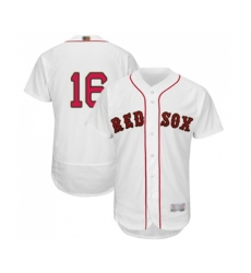 Boston Red Sox #16 Andrew Benintendi White 2019 Gold Program Flex Base Authentic Collection Baseball Jersey