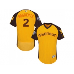 Boston Red Sox #2 Xander Bogaerts Yellow 2016 All-Star American League BP Authentic Collection Flex Base MLB Jersey