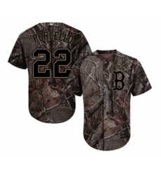 Boston Red Sox #22 Rick Porcello Authentic Camo Realtree Collection Flex Base Baseball Jersey