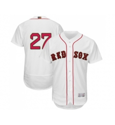 Boston Red Sox #27 Carlton Fisk White 2019 Gold Program Flex Base Authentic Collection Baseball Jersey