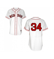 Boston Red Sox #34 David Ortiz Authentic White 1936 Turn Back The Clock Baseball Jersey