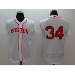 Boston Red Sox #34 David Ortiz Majestic White Flexbase Authentic Collection Alternate Team Jersey