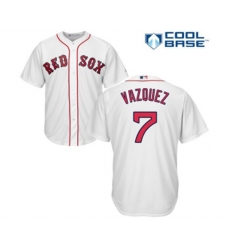Boston Red Sox #7 Christian Vazquez Replica White Home Cool Base Baseball Jersey