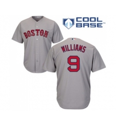 Boston Red Sox #9 Ted Williams Replica Grey Road Cool Base Baseball Jersey