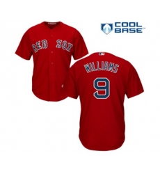 Boston Red Sox #9 Ted Williams Replica Red Alternate Home Cool Base Baseball Jersey