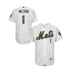 New York Mets #1 Mookie Wilson Authentic White 2016 Memorial Day Fashion Flex Base MLB Jersey New York Mets #1 Mookie Wilson Authentic White 2016 Memorial Day Fashion Flex Base MLB Jersey
