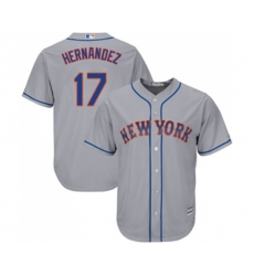 New York Mets #17 Keith Hernandez Replica Grey Road Cool Base Baseball Jersey