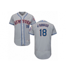 New York Mets #18 Travis dArnaud Grey Flexbase Authentic Collection MLB Jersey