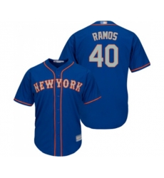 New York Mets #40 Wilson Ramos Replica Royal Blue Alternate Road Cool Base Baseball Jersey