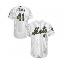 New York Mets #41 Tom Seaver Authentic White 2016 Memorial Day Fashion Flex Base MLB Jersey New York Mets #41 Tom Seaver Authentic White 2016 Memorial Day Fashion Flex Base MLB Jersey