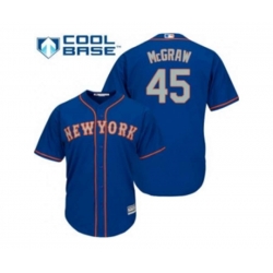 New York Mets #45 Tug McGraw Blue(Grey NO.) Alternate Road Cool Base Stitched Baseball Jersey New York Mets #45 Tug McGraw Blue(Grey NO.) Alternate Road Cool Base Stitched Baseball Jersey