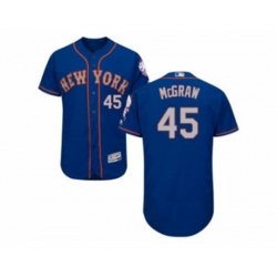 New York Mets #45 Tug McGraw Royal-Gray Flexbase Authentic Collection Stitched Baseball Jersey New York Mets #45 Tug McGraw Royal-Gray Flexbase Authentic Collection Stitched Baseball Jersey