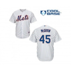 New York Mets #45 Tug McGraw White(Blue Strip) Home Cool Base Stitched Baseball Jersey New York Mets #45 Tug McGraw White(Blue Strip) Home Cool Base Stitched Baseball Jersey