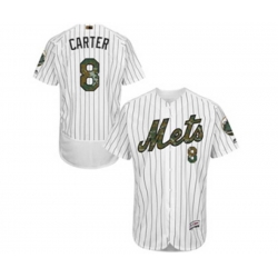New York Mets #8 Gary Carter Authentic White 2016 Memorial Day Fashion Flex Base MLB Jersey New York Mets #8 Gary Carter Authentic White 2016 Memorial Day Fashion Flex Base MLB Jersey