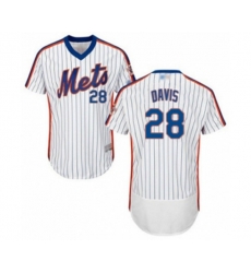 New York Mets J.D. Davis White Alternate Flex Base Authentic Collection Baseball Player Jersey