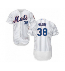 New York Mets Justin Wilson White Home Flex Base Authentic Collection Baseball Player Jersey