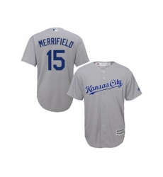 Kansas City Royals #15 Whit Merrifield Grey New Cool Base Stitched MLB Jersey