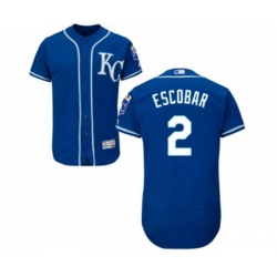 Kansas City Royals #2 Alcides Escobar Blue Flexbase Authentic Collection MLB Jersey Kansas City Royals #2 Alcides Escobar Blue Flexbase Authentic Collection MLB Jersey