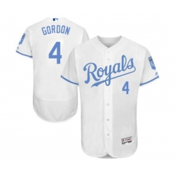 Kansas City Royals #4 Alex Gordon Authentic White 2016 Father Day Fashion Flex Base MLB Jersey Kansas City Royals #4 Alex Gordon Authentic White 2016 Father Day Fashion Flex Base MLB Jersey