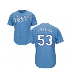 Kansas City Royals #53 Melky Cabrera Replica Light Blue Alternate 1 Cool Base Baseball Jersey