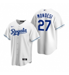 Nike Kansas City Royals #27 Adalberto Mondesi White Home Stitched Baseball Jersey