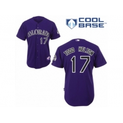 Colorado Rockies #17 Todd Helton Replica Purple Alternate 1 Cool Base MLB Jersey Colorado Rockies #17 Todd Helton Replica Purple Alternate 1 Cool Base MLB Jersey
