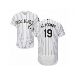 Colorado Rockies #19 Charlie Blackmon White Flexbase Authentic Collection MLB Jersey Colorado Rockies #19 Charlie Blackmon White Flexbase Authentic Collection MLB Jersey