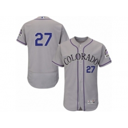 Colorado Rockies #27 Trevor Story Grey Flexbase Authentic Collection MLB Jersey Colorado Rockies #27 Trevor Story Grey Flexbase Authentic Collection MLB Jersey