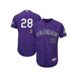Colorado Rockies #28 Nolan Arenado Purple 2017 Spring Training Flexbase Authentic Collection Stitched Baseball Jersey Colorado Rockies #28 Nolan Arenado Purple 2017 Spring Training Flexbase Authentic Collection Stitched Baseball Jersey