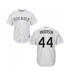 Colorado Rockies #44 Tyler Anderson Replica White Home Cool Base Baseball Jersey