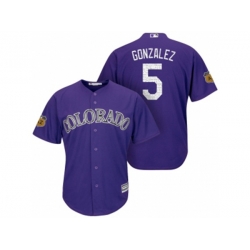 Colorado Rockies #5 Carlos Gonzalez 2017 Spring Training Cool Base Stitched MLB Jersey Colorado Rockies #5 Carlos Gonzalez 2017 Spring Training Cool Base Stitched MLB Jersey