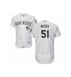 Colorado Rockies #51 Jake McGee White Flexbase Authentic Collection MLB Jersey
