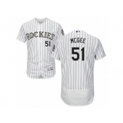 Colorado Rockies #51 Jake McGee White Flexbase Authentic Collection MLB Jersey Colorado Rockies #51 Jake McGee White Flexbase Authentic Collection MLB Jersey