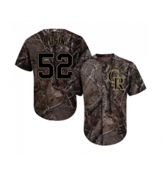 Colorado Rockies #52 Chris Rusin Authentic Camo Realtree Collection Flex Base Baseball Jersey