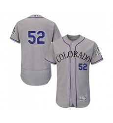 Colorado Rockies #52 Chris Rusin Grey Road Flex Base Authentic Collection Baseball Jersey