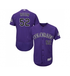 Colorado Rockies #52 Chris Rusin Purple Alternate Flex Base Authentic Collection Baseball Jersey