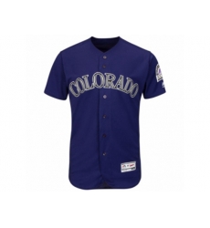 Colorado Rockies Majestic Blank Purple Flexbase Authentic Collection Team Jersey