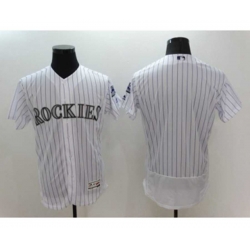 Colorado Rockies blank Majestic White Flexbase Authentic Collection Jersey Colorado Rockies blank Majestic White Flexbase Authentic Collection Jersey