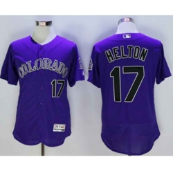 Men Colorado Rockies #17 Todd Helton Purple Flexbase Authentic Collection Player Jersey Men Colorado Rockies #17 Todd Helton Purple Flexbase Authentic Collection Player Jersey