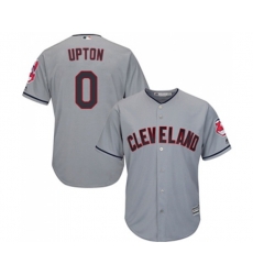 Cleveland Indians #0 B.J. Upton Replica Grey Road Cool Base Baseball Jersey