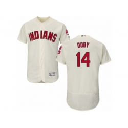Cleveland Indians #14 Larry Doby Cream Flexbase Authentic Collection MLB Jersey