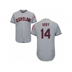 Cleveland Indians #14 Larry Doby Grey Flexbase Authentic Collection MLB Jersey
