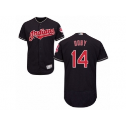 Cleveland Indians #14 Larry Doby Navy Blue Flexbase Authentic Collection MLB Jersey