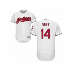 Cleveland Indians #14 Larry Doby White Flexbase Authentic Collection MLB Jersey
