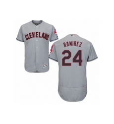 Cleveland Indians #24 Manny Ramirez Grey Flexbase Authentic Collection MLB Jersey