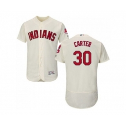 Cleveland Indians #30 Joe Carter Cream Flexbase Authentic Collection Stitched Baseball Jersey