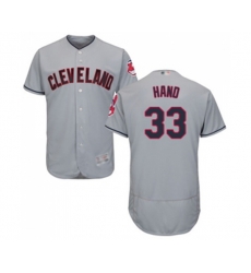 Cleveland Indians #33 Brad Hand Grey Road Flex Base Authentic Collection Baseball Jersey